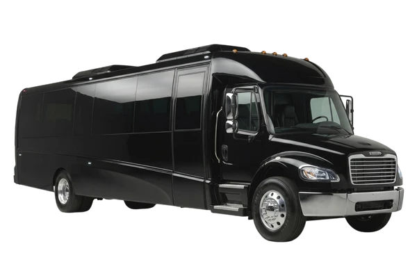 Black minibus charter coach for wedding parties and corporate cruise transfers